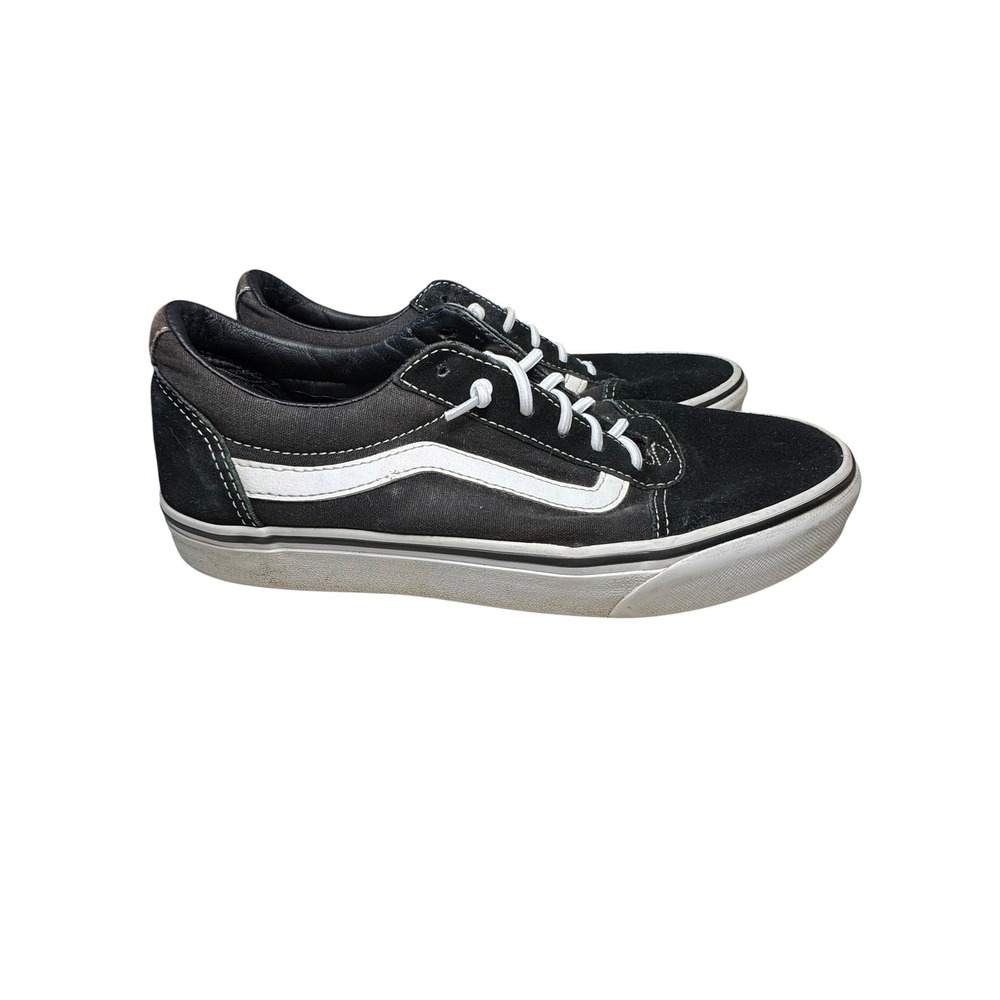 Vans Old Skool Black White Sneakers Womens 8.5 Classic Skate Shoes Worn